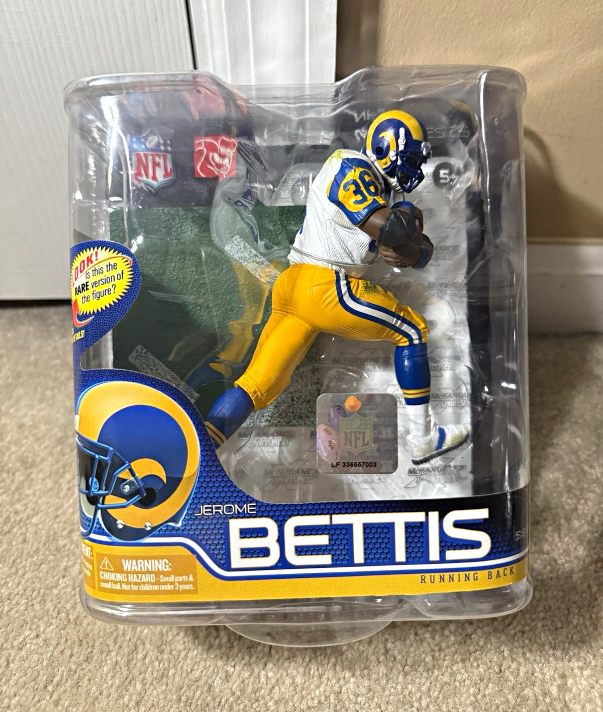 McFarlane Toys NFL Series 26 Jerome Bettis St. Louis Rams Figure Rare Unopened