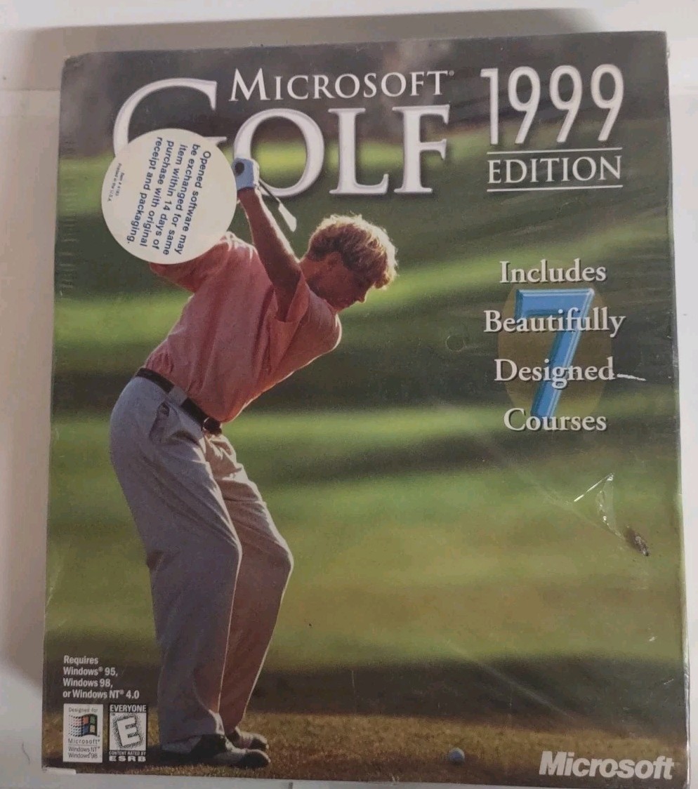 Microsoft Golf 1999 Edition (PC, 1999)  RARE vintage Nwd