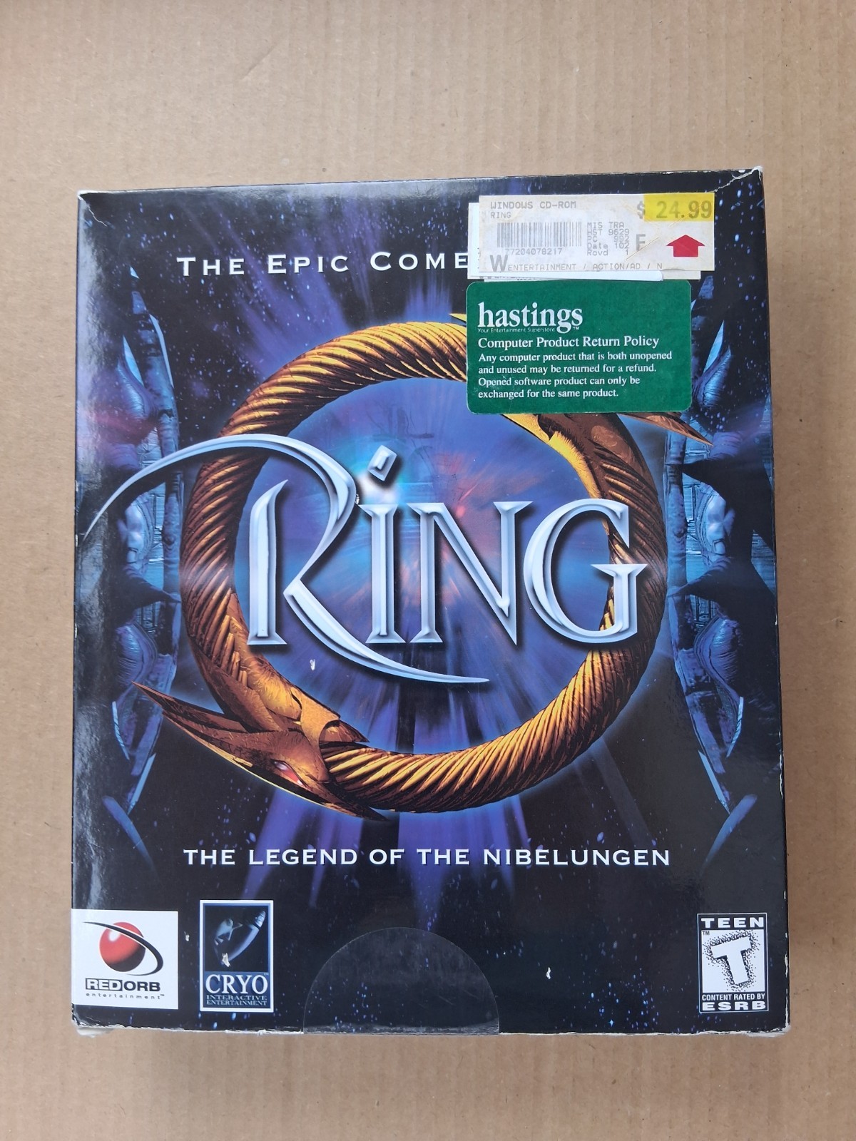 Ring The Legend of the Nibelungen Win 95/98 PC game Red Orb CIB