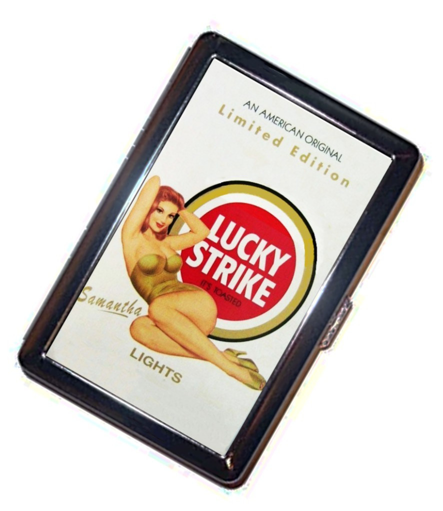Lucky Strike Cigarette case  pinup ad Samantha Handmade Accessory