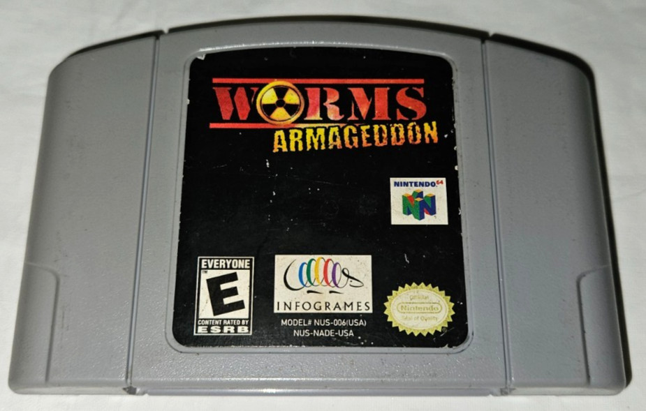 Worms Armageddon Authentic N64 Nintendo 64 Cartridge 2000
