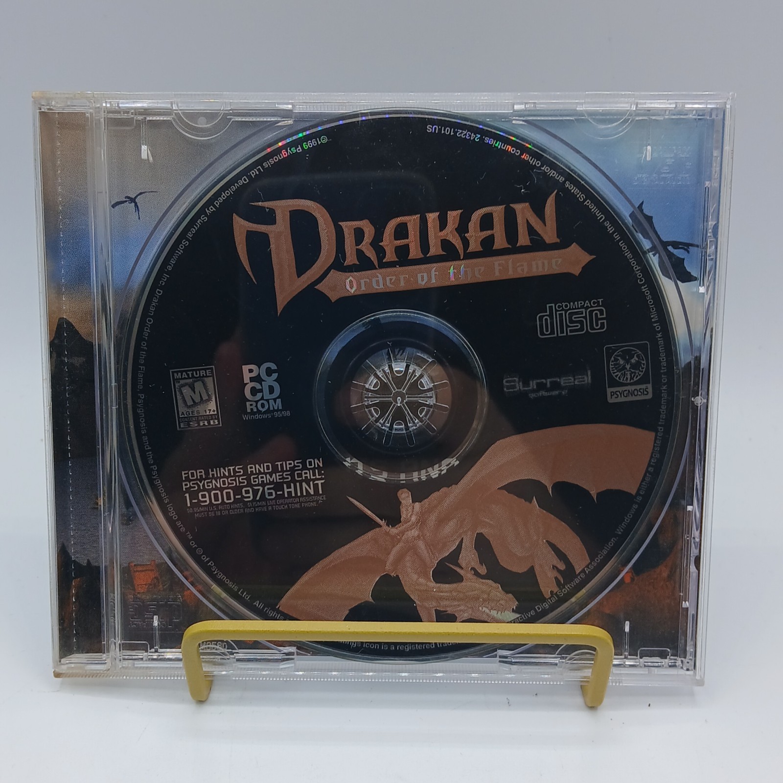 Drakan Order of the Flame PC Game Psygnosis 1999 Disc & Case MissingLiner Sleeve