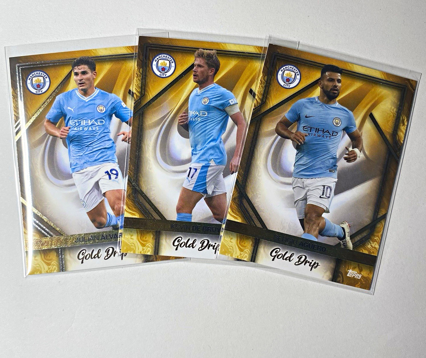 Topps Gold Drip Lot of 3 #47 #48 #50 Álvarez De Bruyne Agüero