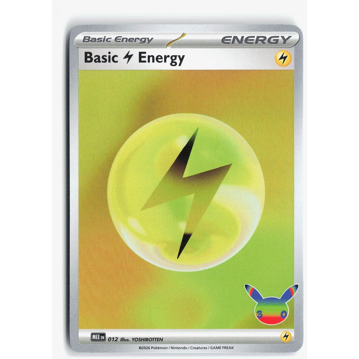 Pokemon 30th Anniversary Lightning Energy (HOLO) MEE 012
