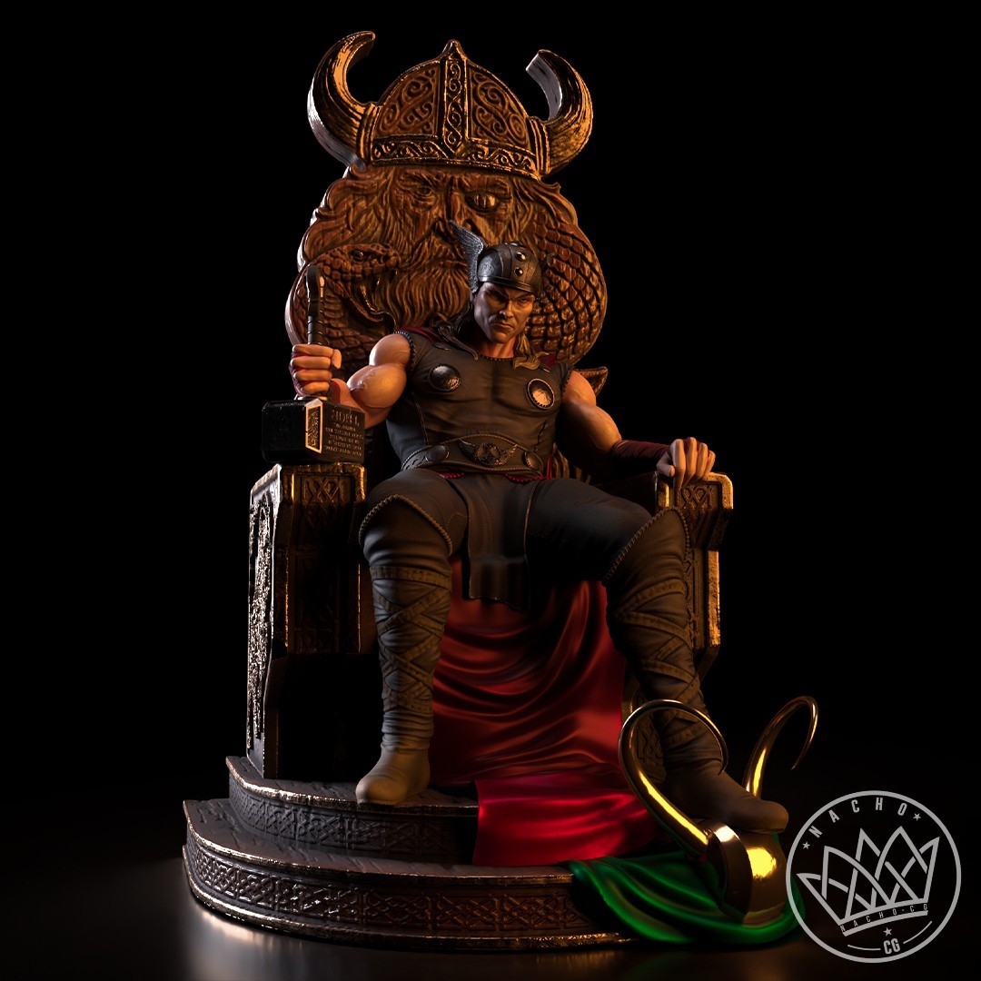 Thor – King of Kings | Throne Edition | UNPAINTED | 1/6 Scale Resin Kit