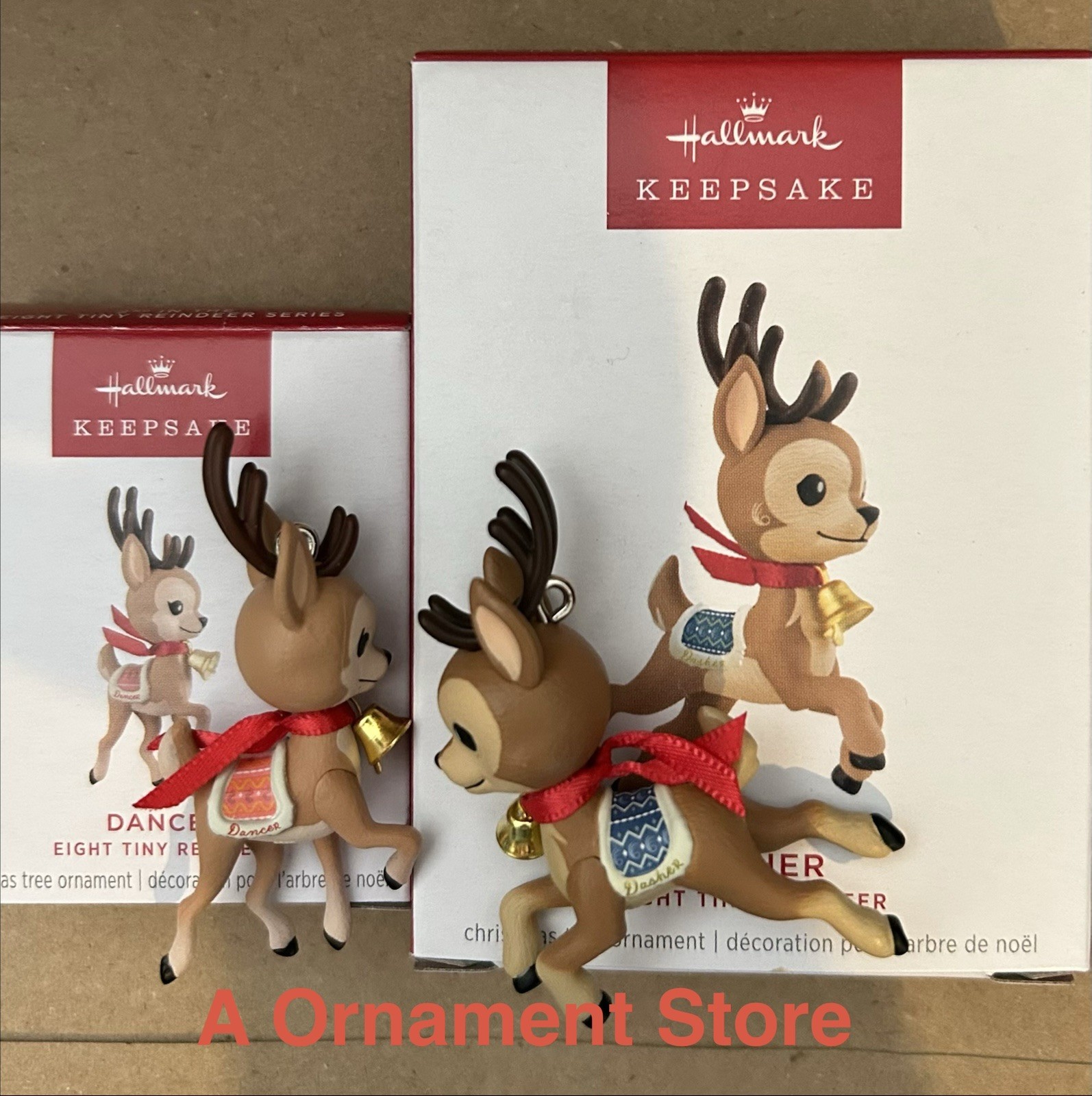 NEW RELEASE 2026 2025 Hallmark DANCER  DASHER Eight Tiny Reindeer #1 #2 Ornament