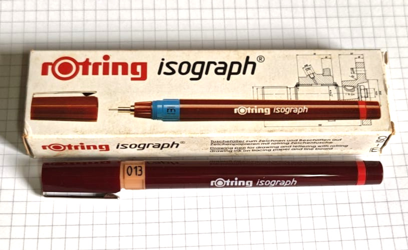 Rare Vintage rOtring Isograph 0.13mm Beige Micronorm Style Art. 151 013 Germany