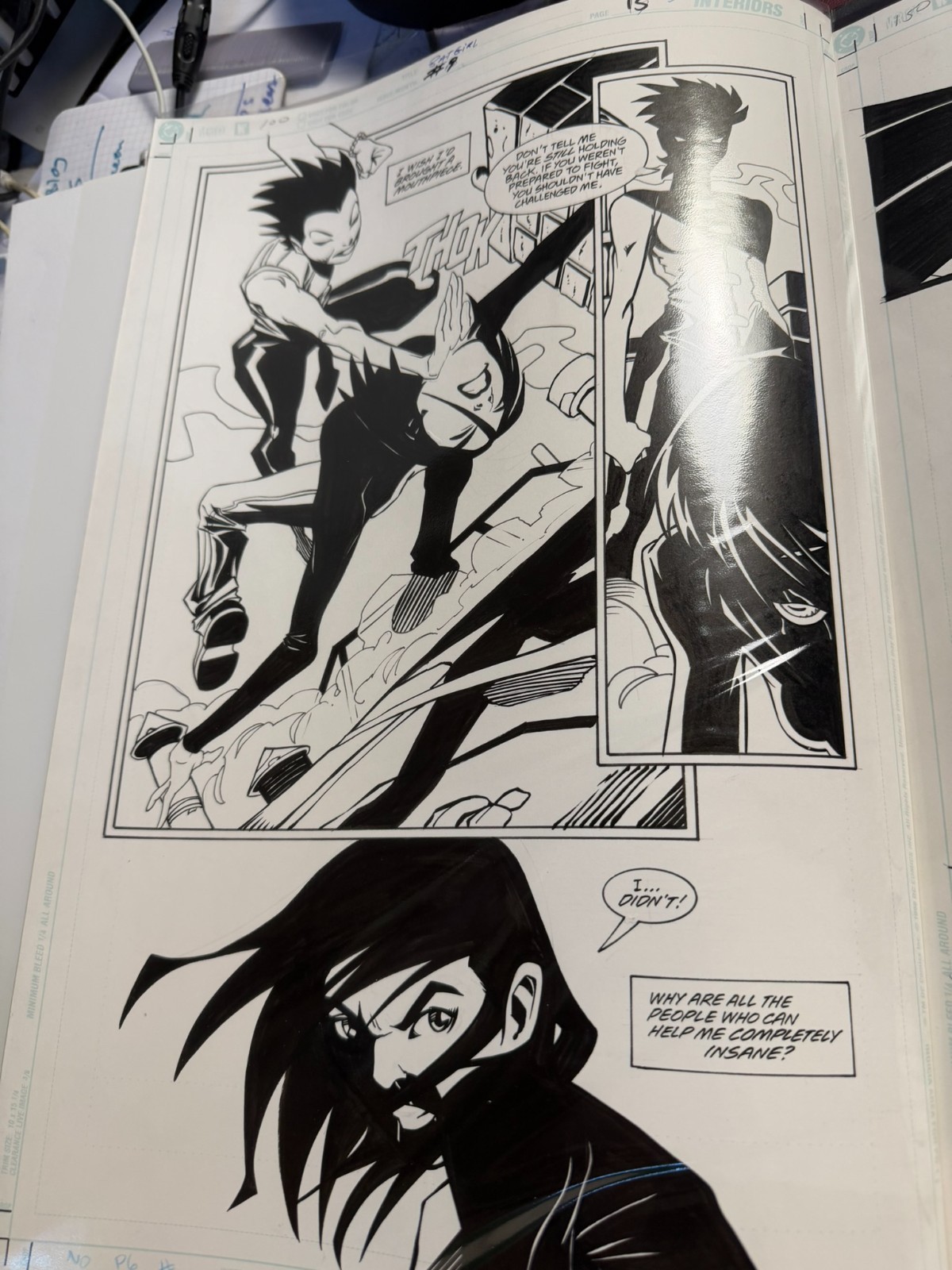 Batgirl #9 Original Comic Art Page 15 Batman DC Comics Scott Beatty Chuck Patton