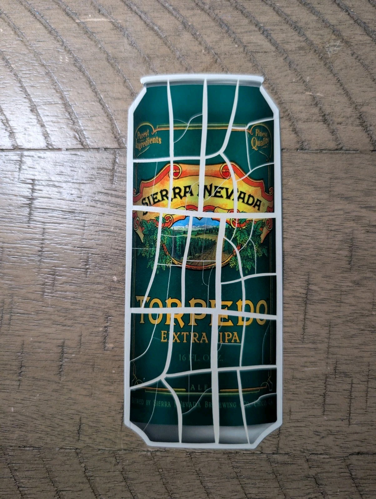 SIERRA NEVADA BREWING Die Cut TORPEDO CAN STICKER decal craft beer chico