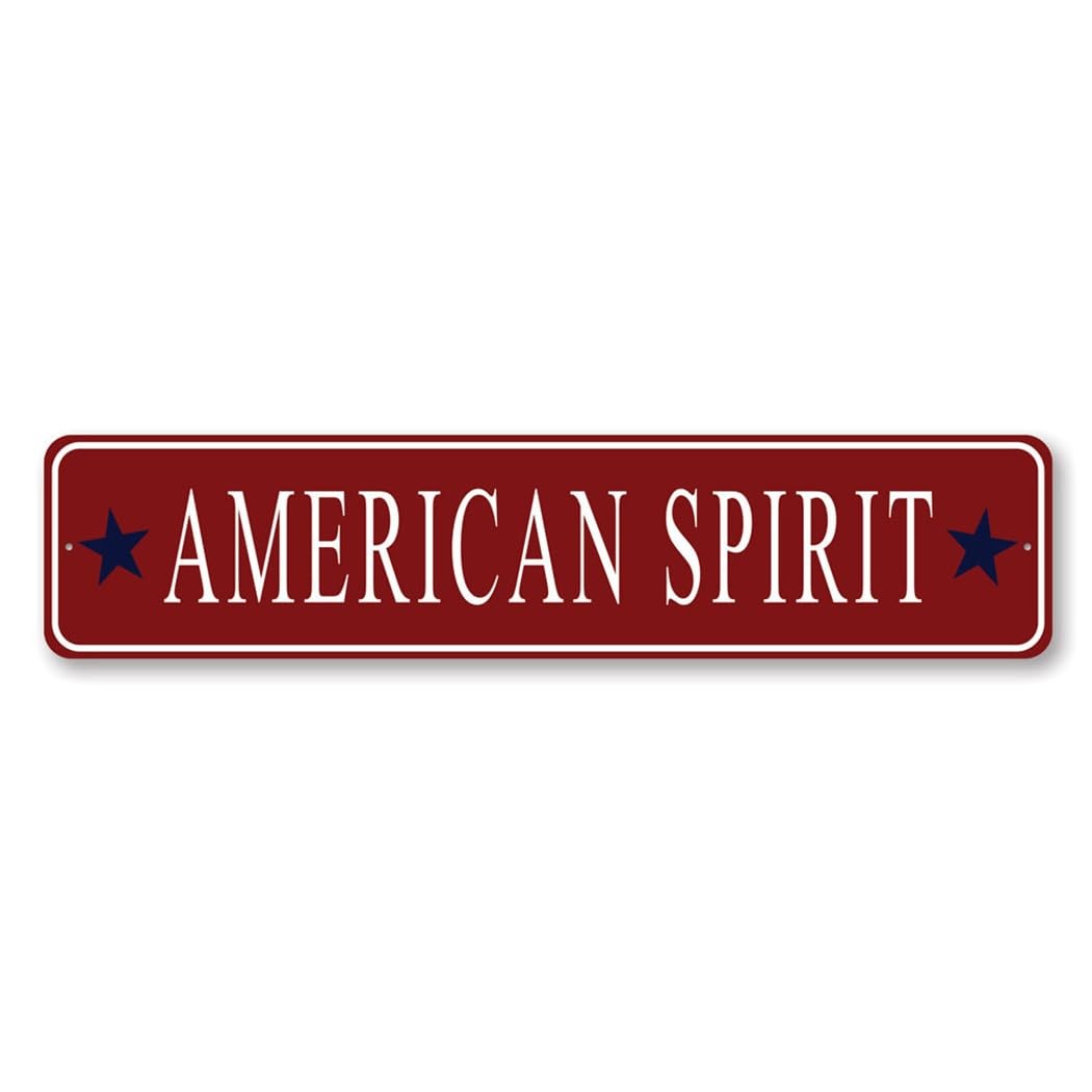 American Spirit Sign - 4 x 18, Red
