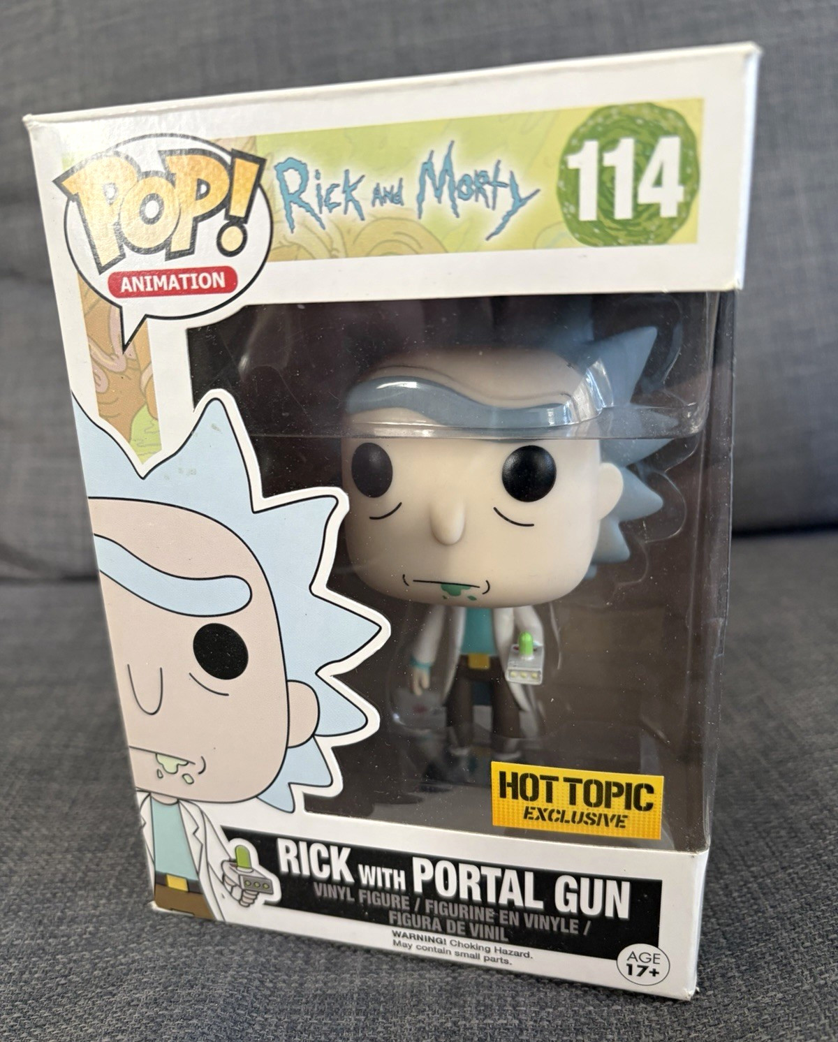 Funko Pop Animation Rick and Morty Rick w/ Portal Gun #114 Hot Topic Boxed