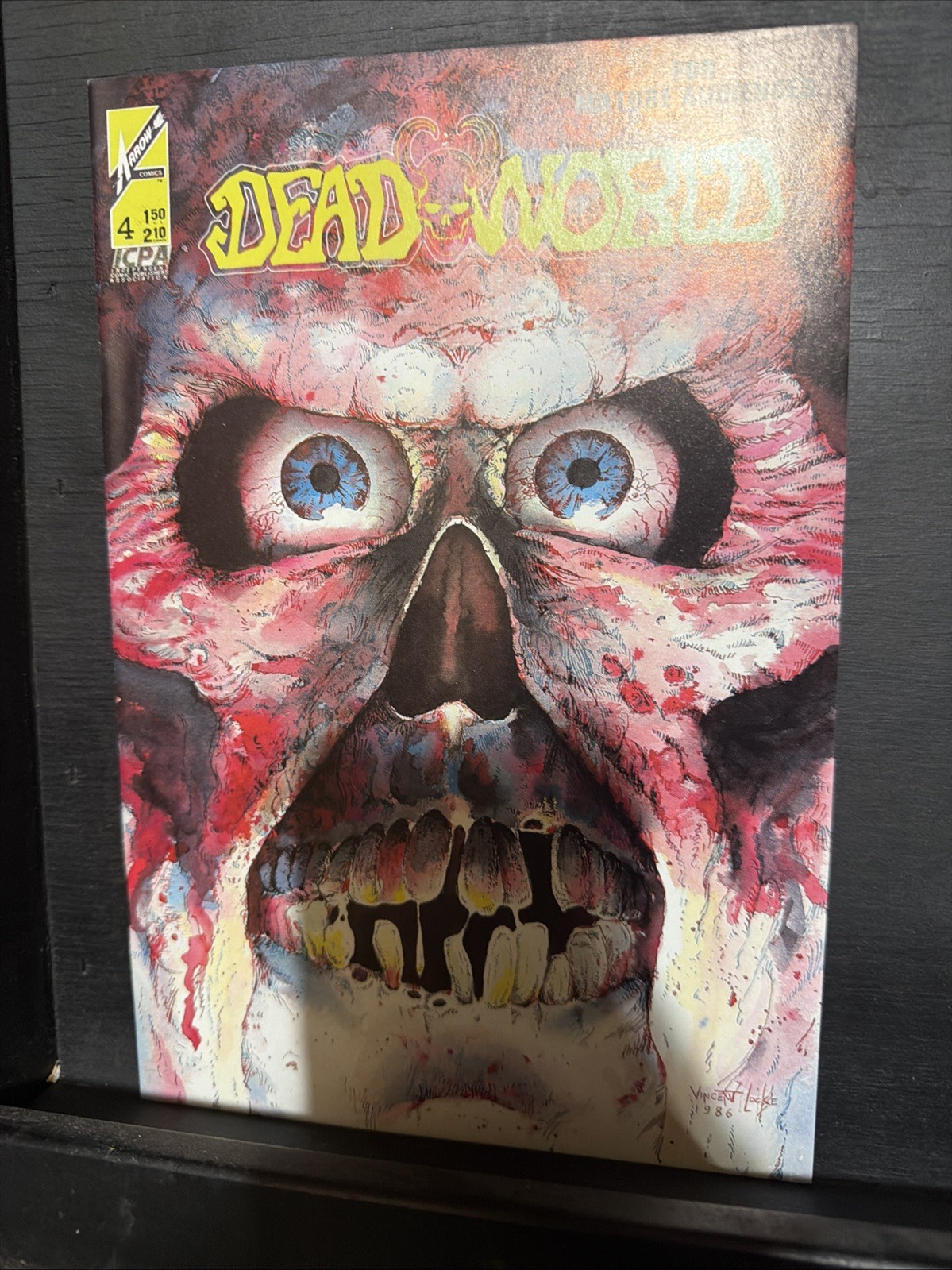 Dead-World #4 Copper Age Horror Comic 1986 Arrow Comics Vincent Locke Cover Art