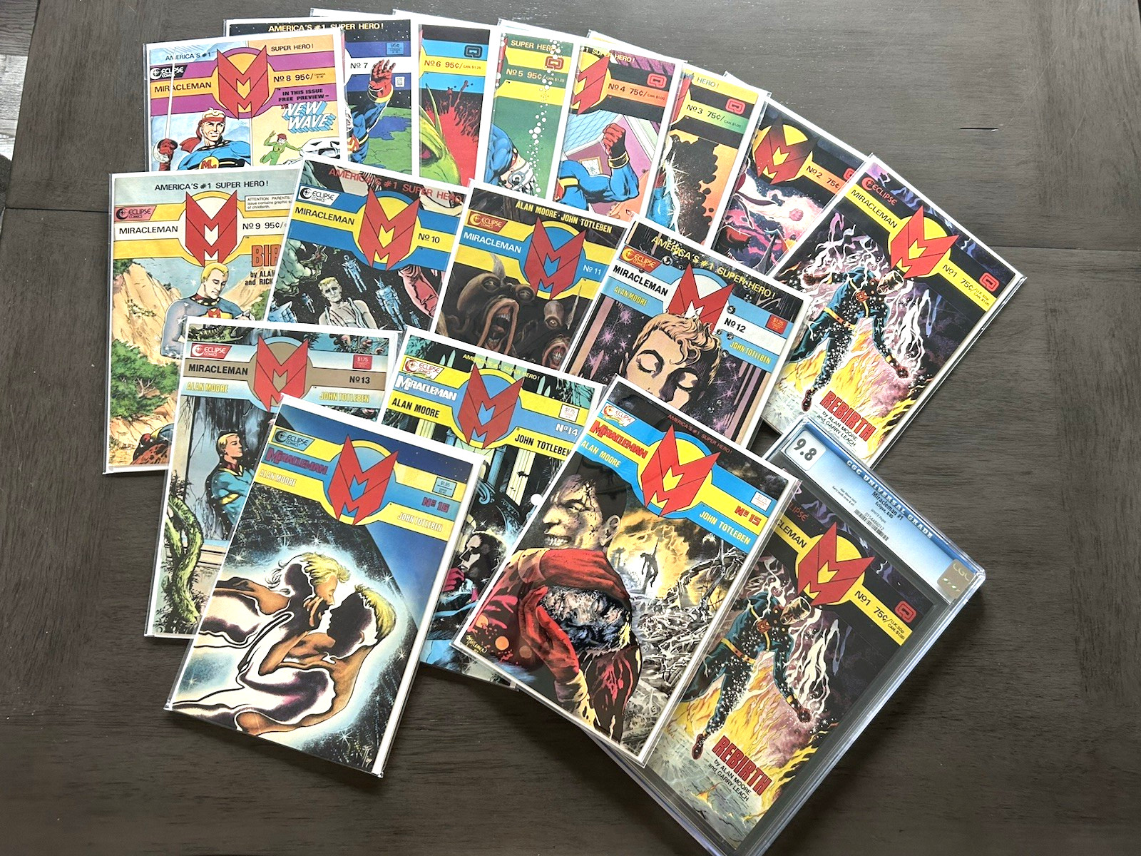 Miracleman #1-16 Complete Alan Moore Run CGC 9.8 #1 + 9.6 #15 Eclipse