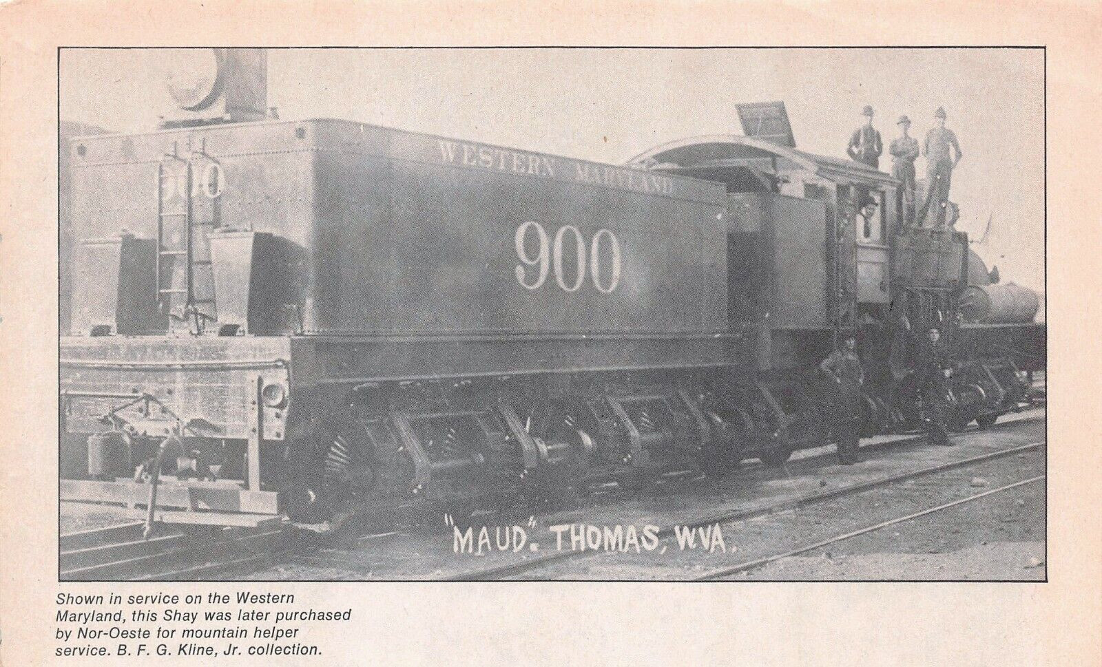 Shay Unit At The Railroad Train Station Depot Maud Thomas WV Vtg Mag Excerpt