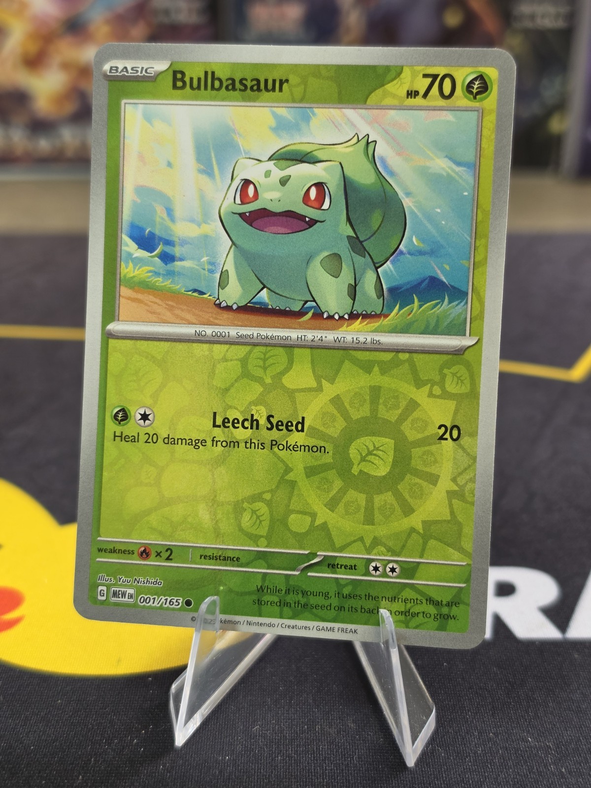 Pokémon TCG SV: 151 - Bulbasaur 1/165 - Reverse Holofoil NM