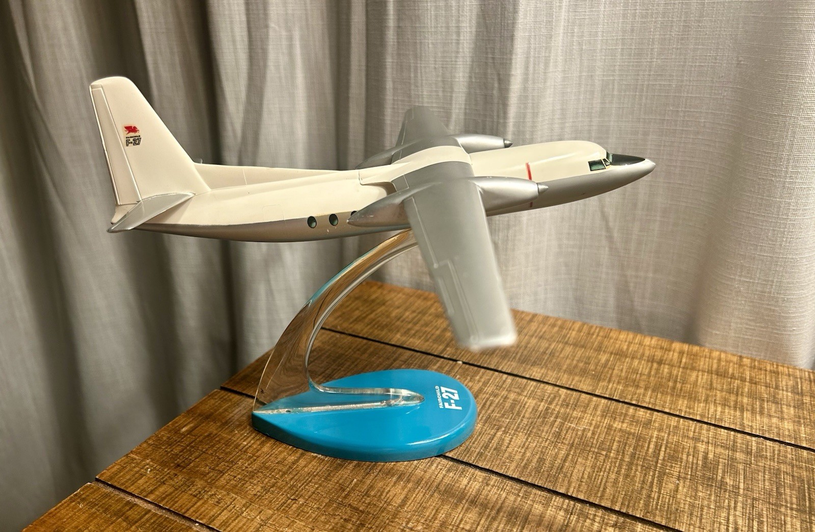Vintage Fairchild F-27 Airplane Desktop Model