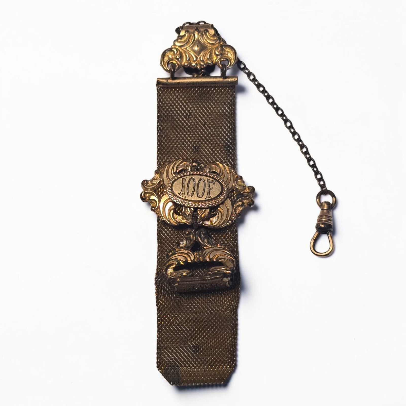 Antique 1900s Odd Fellows Pocket Watch Fob IOOF Slide Finberg Mfg Co Fraternal