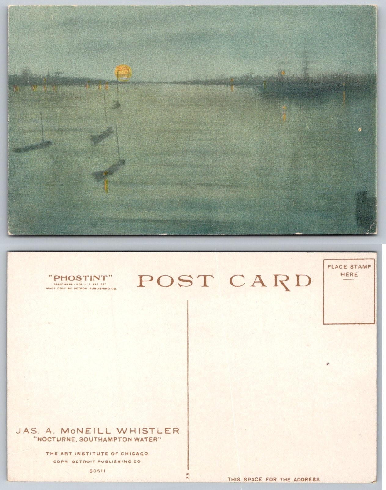 Jas A McNeill Whistler Nocturne Southampton Water England Boats Detroit PB207-T