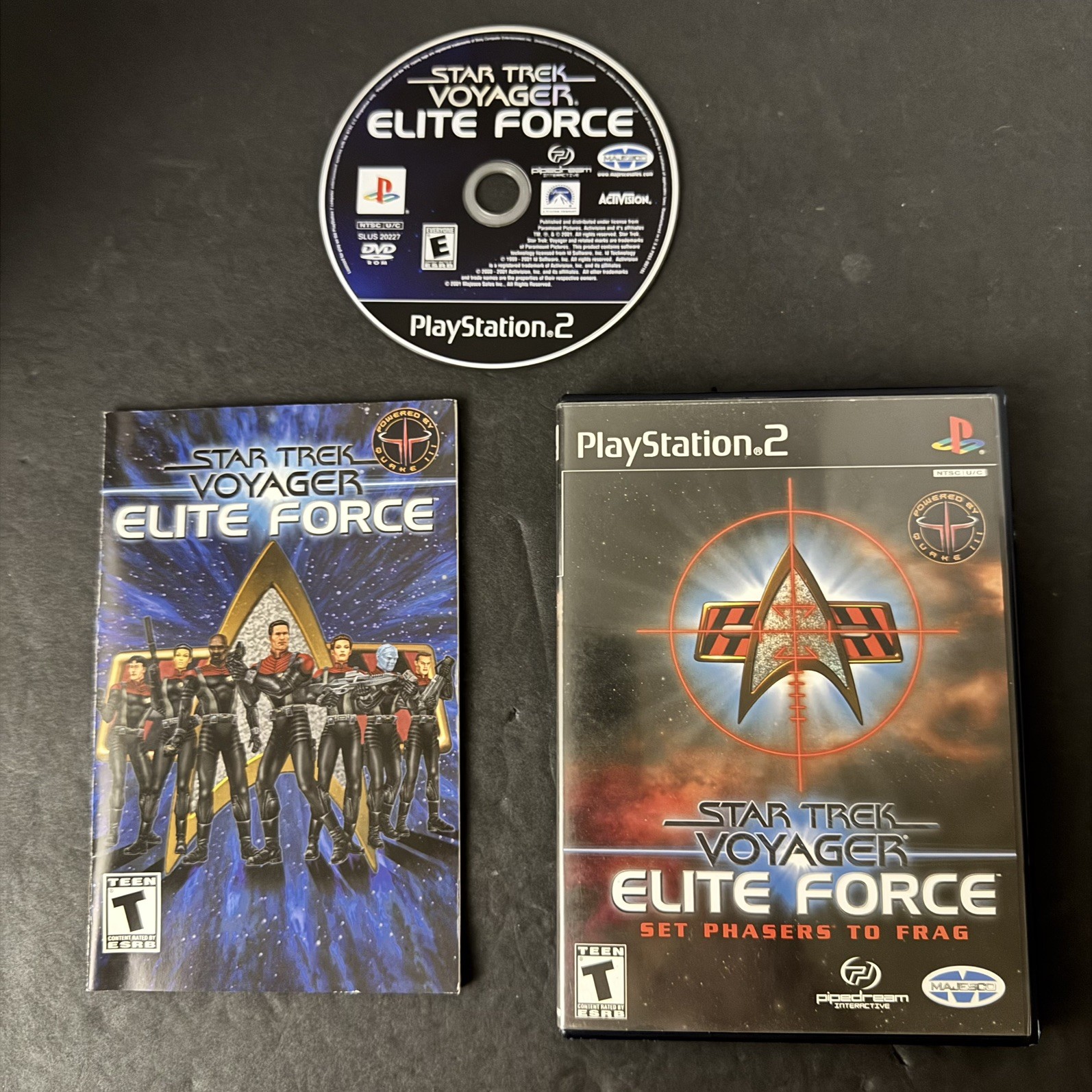 Star Trek Voyager Elite Force Playstation 2 PS2 Manual Included Black Label CIB