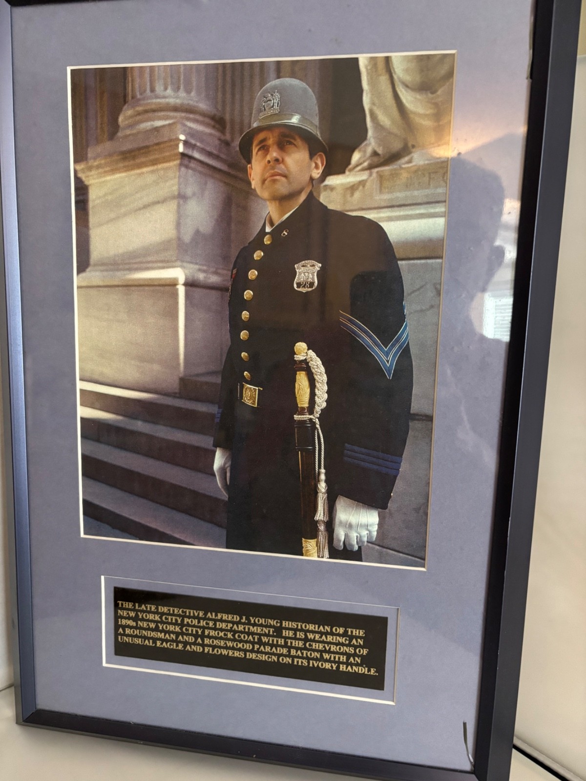 LATE NYPD DETECTIVE ALFRED J. YOUNG HISTORIAN WEARING PRIOD UNIFORM OF 1890’s.