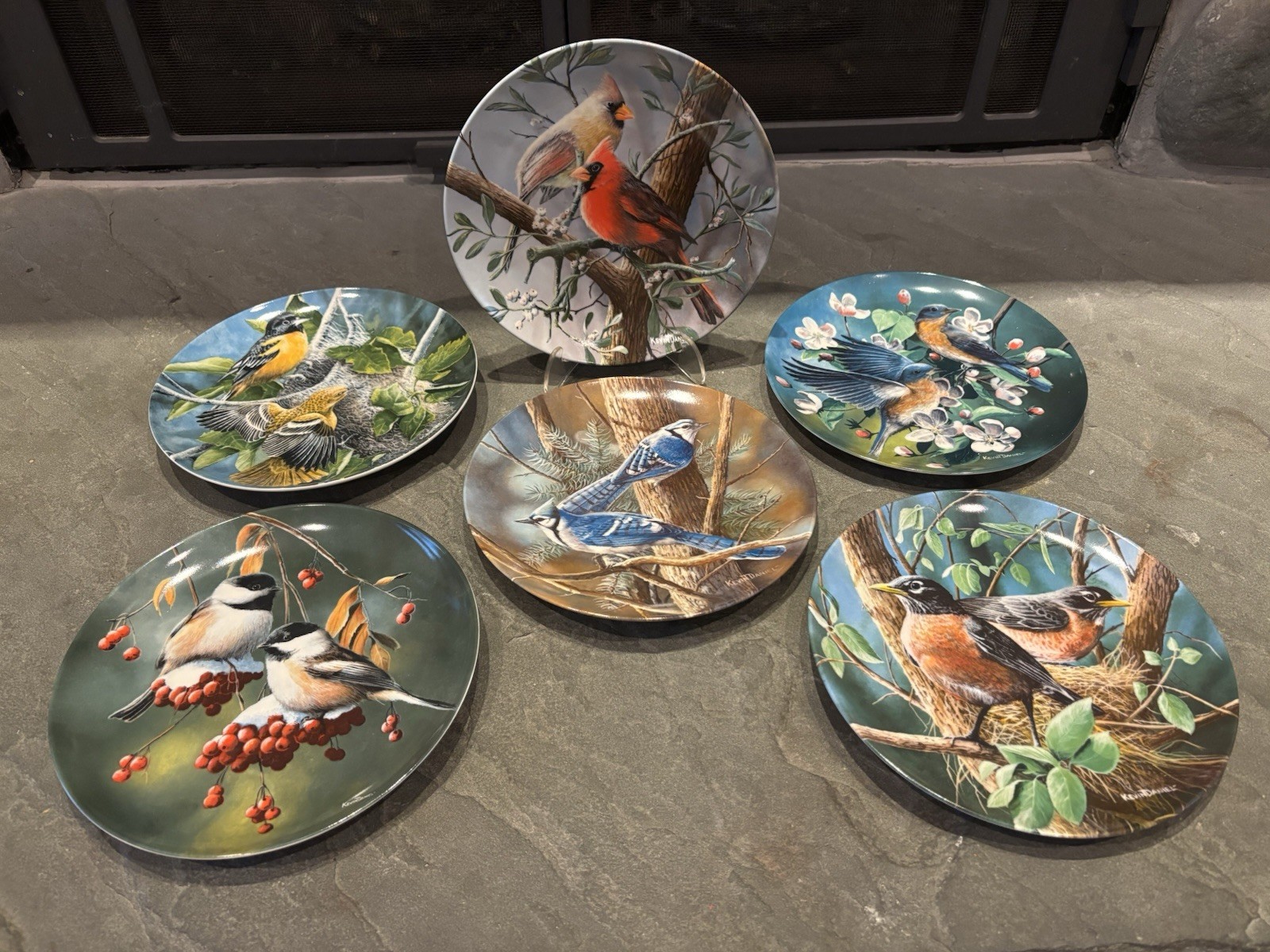 Vintage 1984-1986 Knowles Collectors Plate Collection Set of 6 by Kevin Daniel