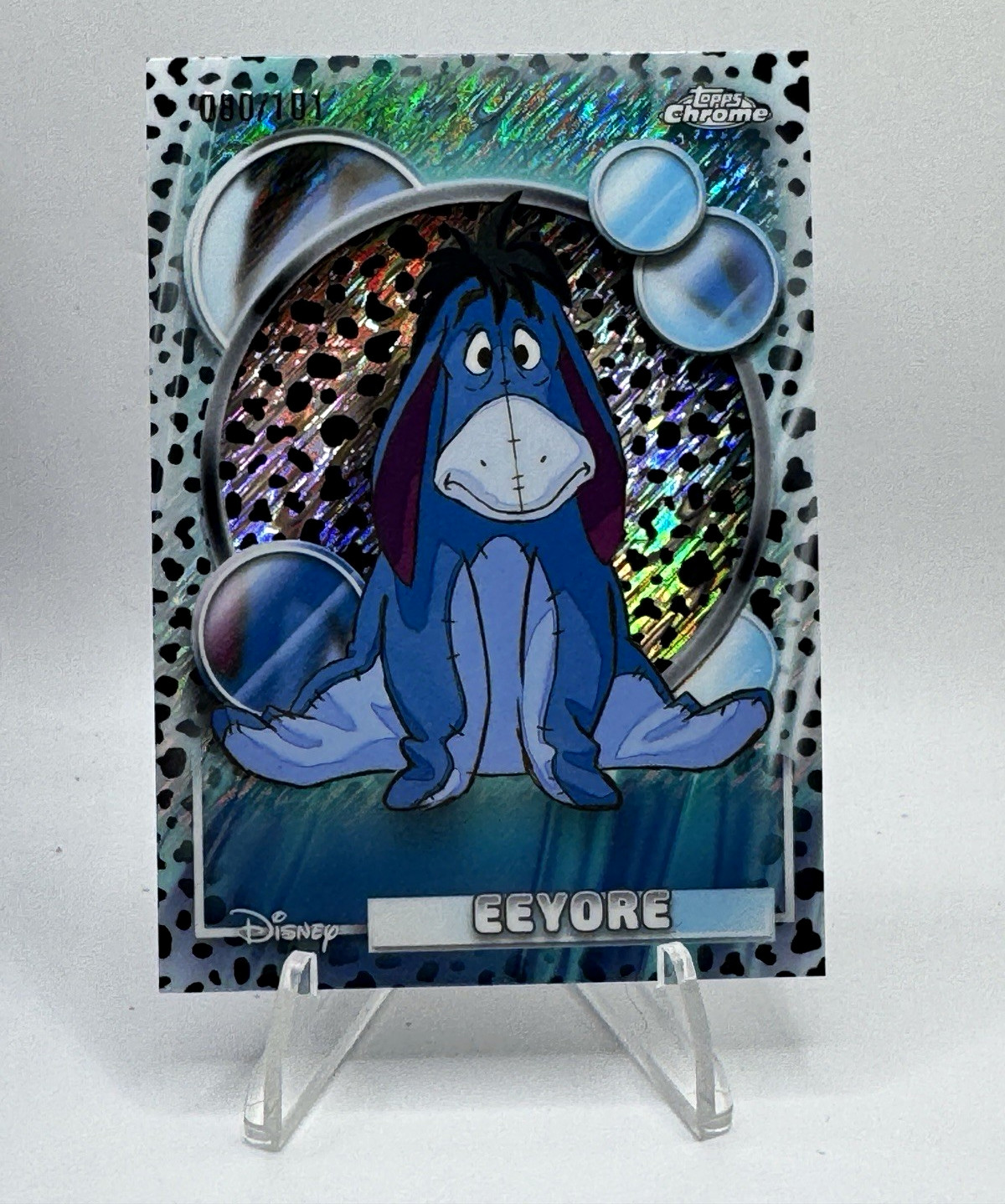 Topps 2023 Topps Chrome Disney 100 Eeyore #102 Winnie the Pooh Serial /101