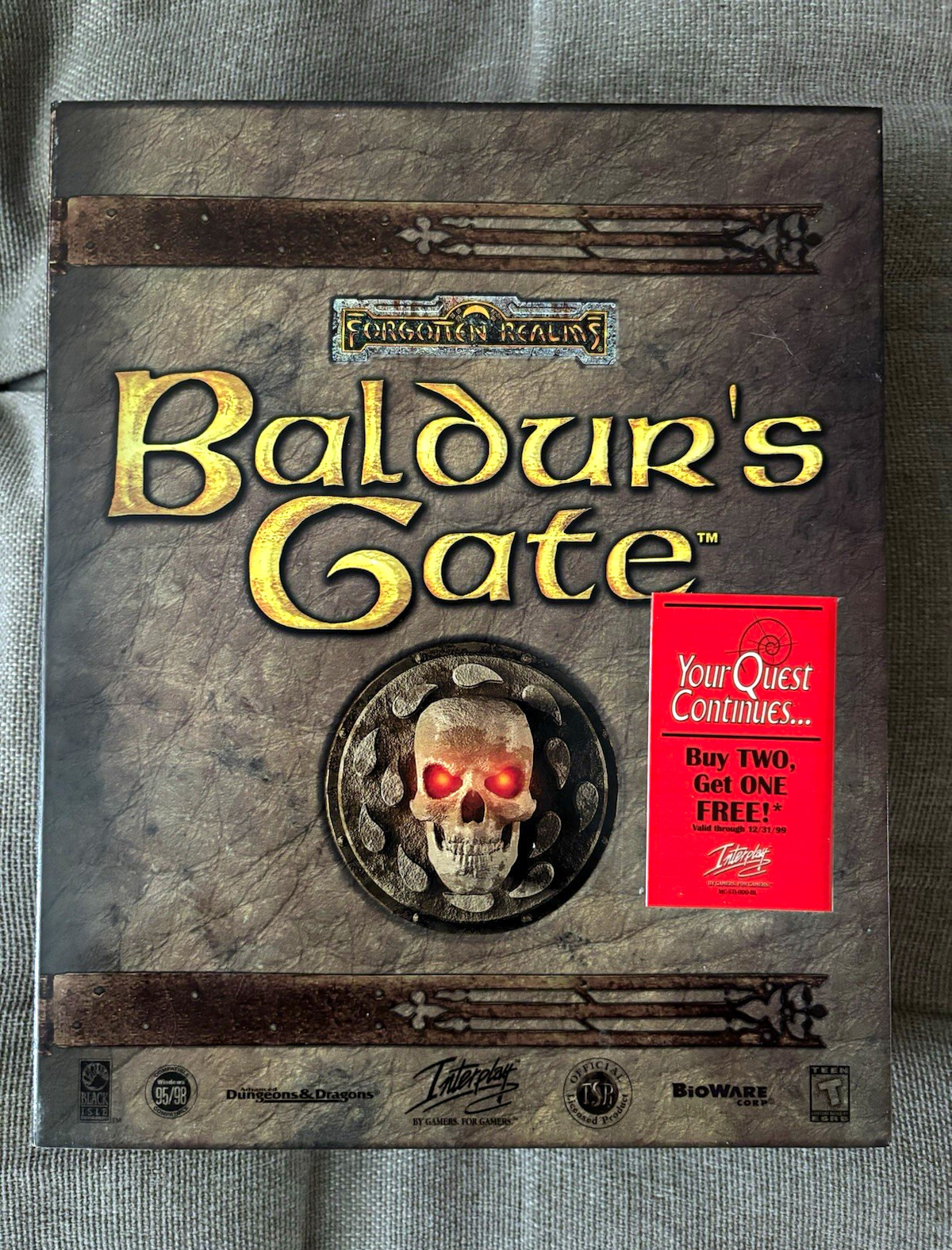 Baldur's Gate PC Big Box Complete DISCS UNOPENED