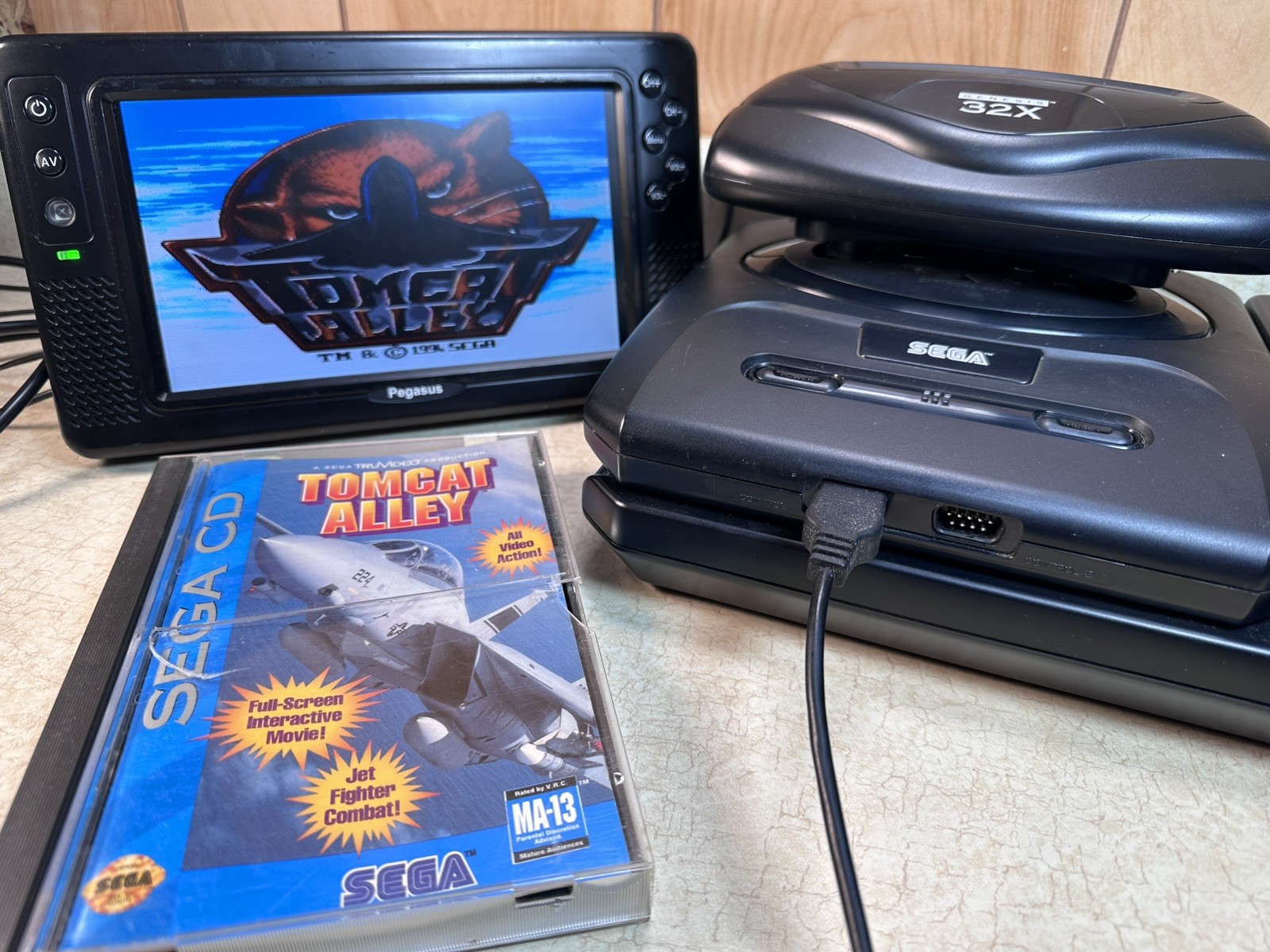 Tomcat Alley (Sega CD, 1994) Complete CIB Tested W/ Photos