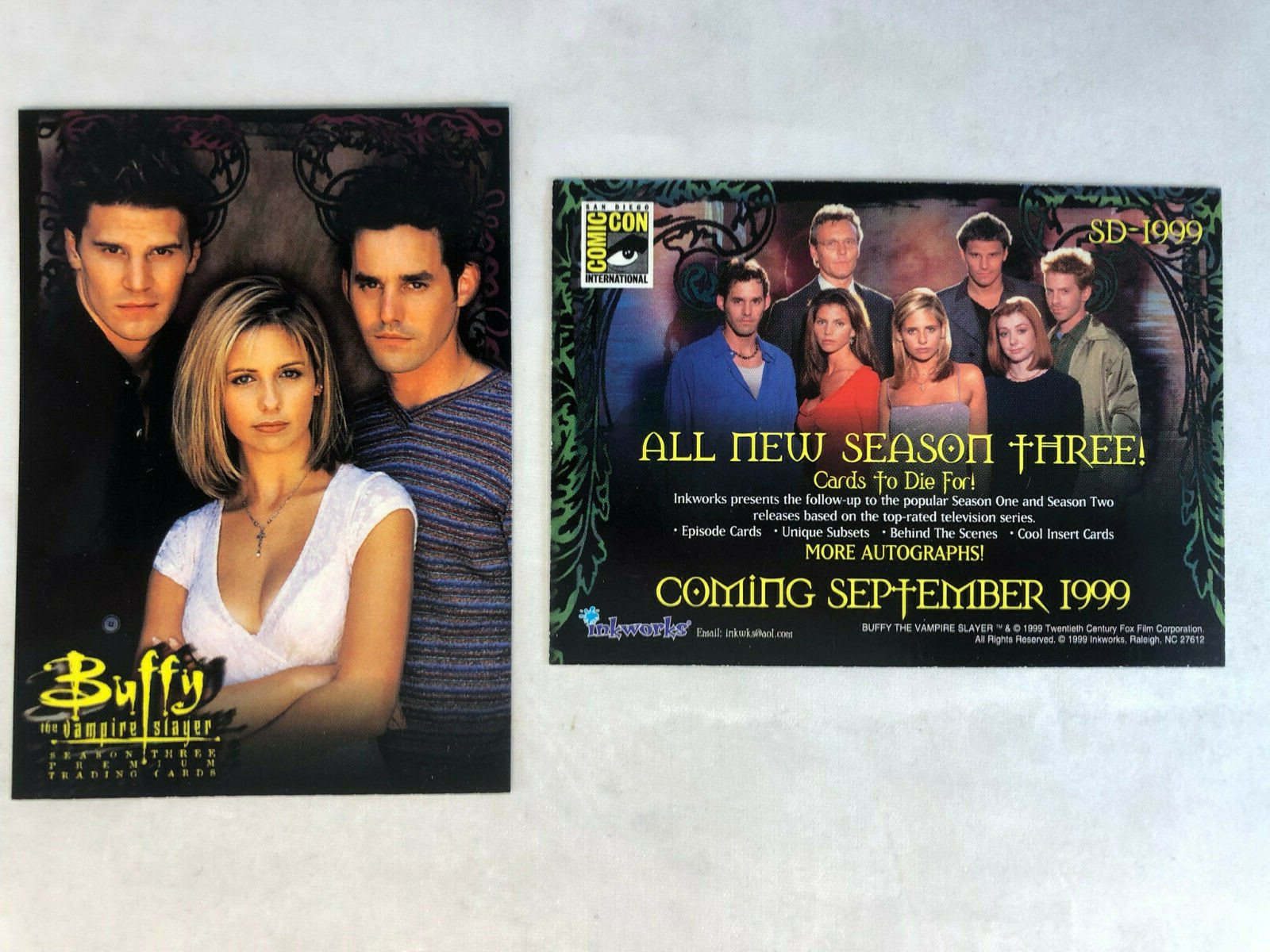 CHEAP PROMO CARD: BUFFY THE VAMPIRE SLAYER SEASON 3 Inkworks 1999 #SD-1999