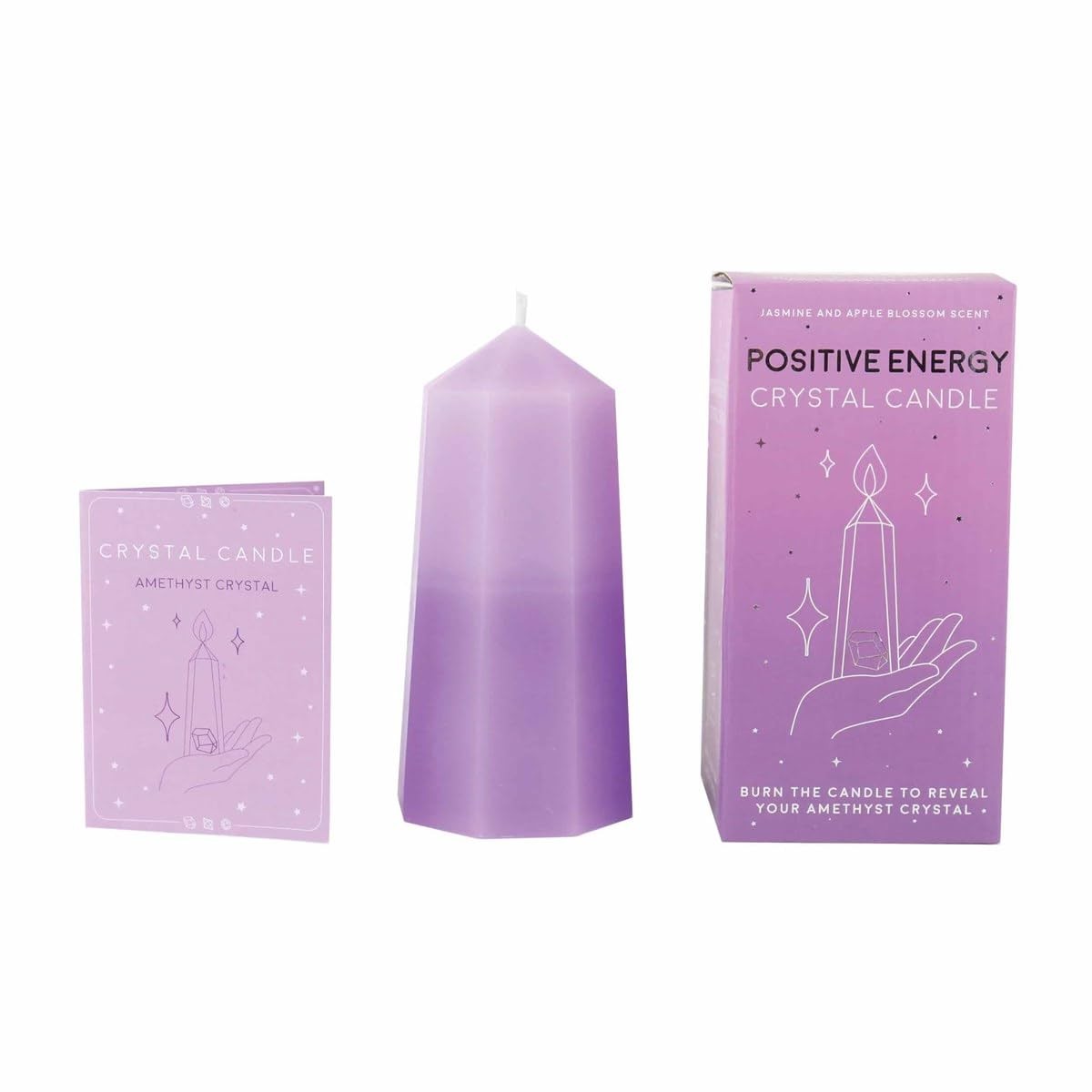 Gift Republic - Positive Energy Crystal Candle - Bring Positive Vibes to Your