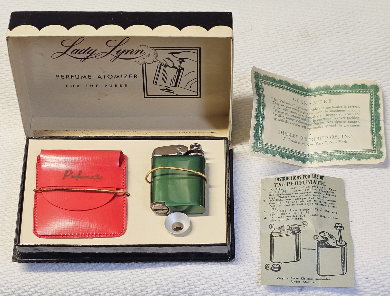 Rare Vintage 1960s NOS Perfume Spray Atomizer Perfume Bottle Lady Lynn w/Box