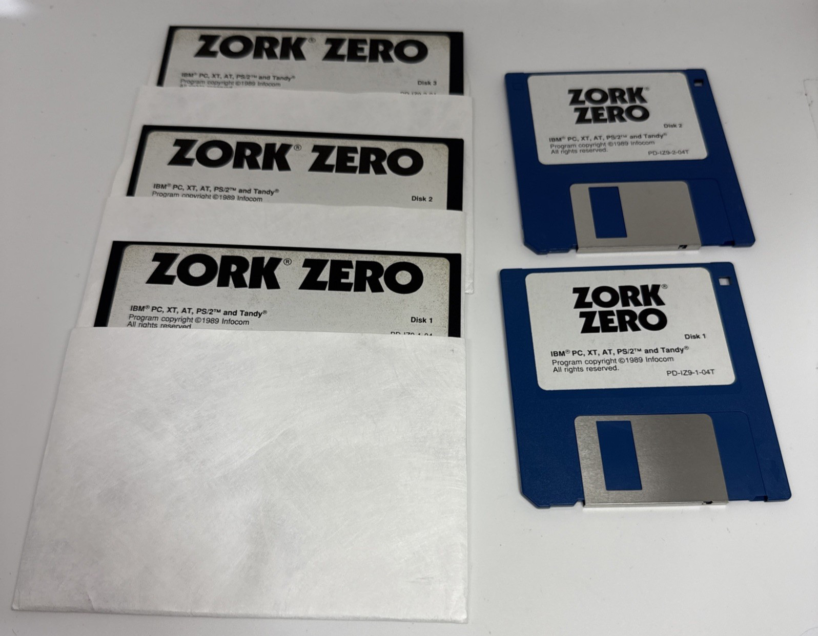 Zork Zero Infocom Game IBM-PC Tandy XT AT PS/2 5.25