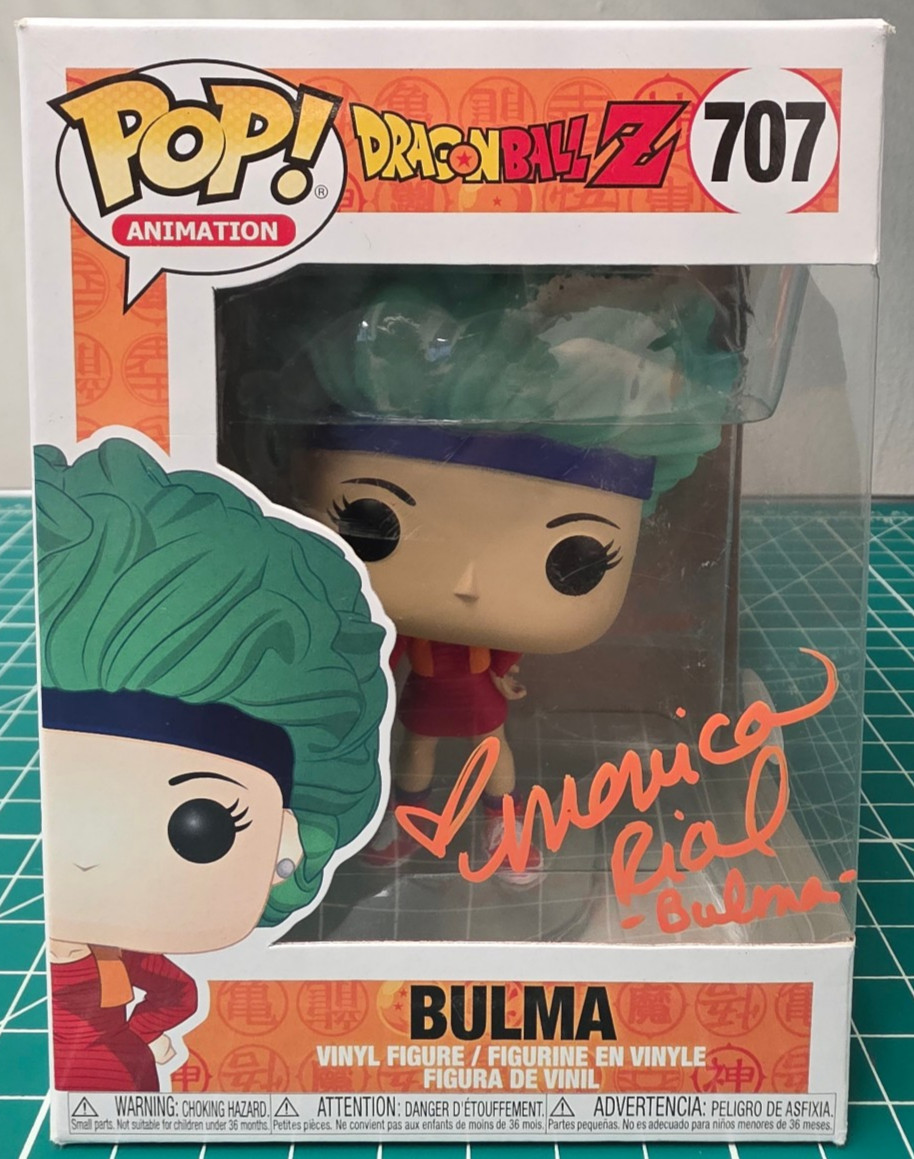 Funko POP  DragonBall Z Bulma #707 Signed By Monica Rial w/ JSA Authentication