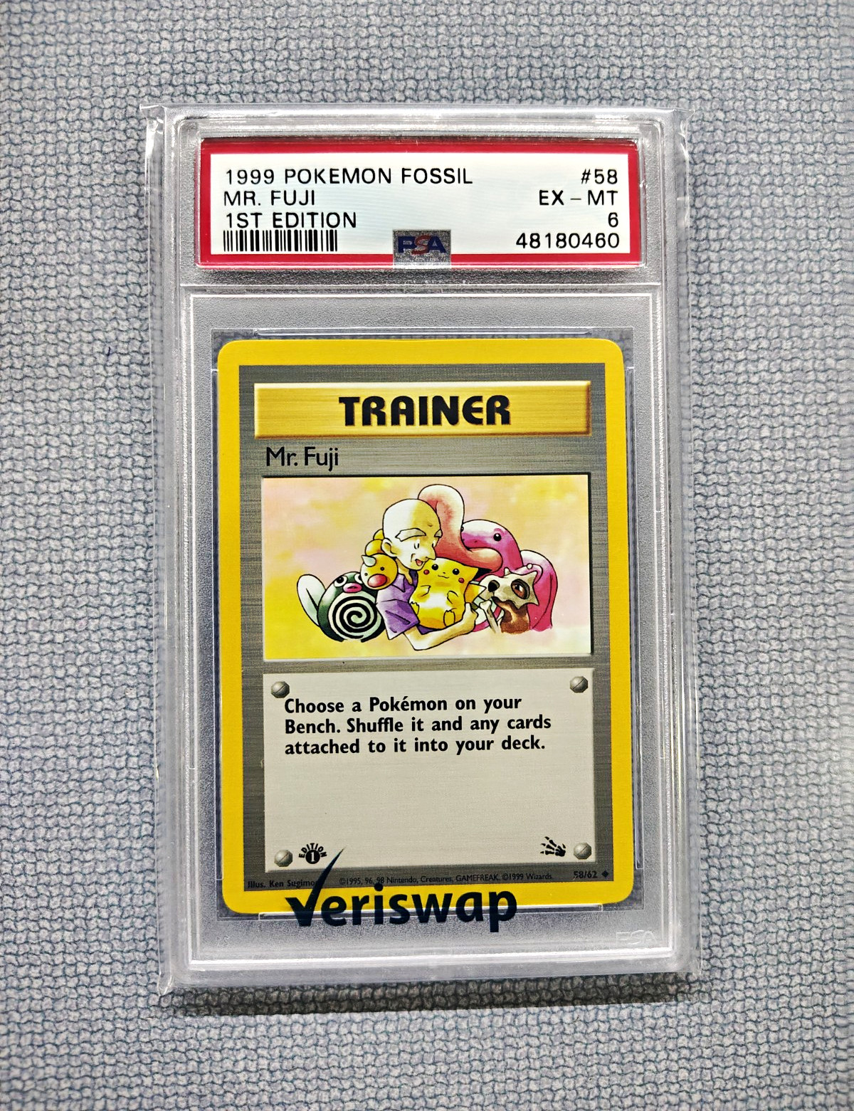Wizards of the Coast 1999 Pokémon Fossil Mr. Fuji 58/62 1st Edition PSA 6
