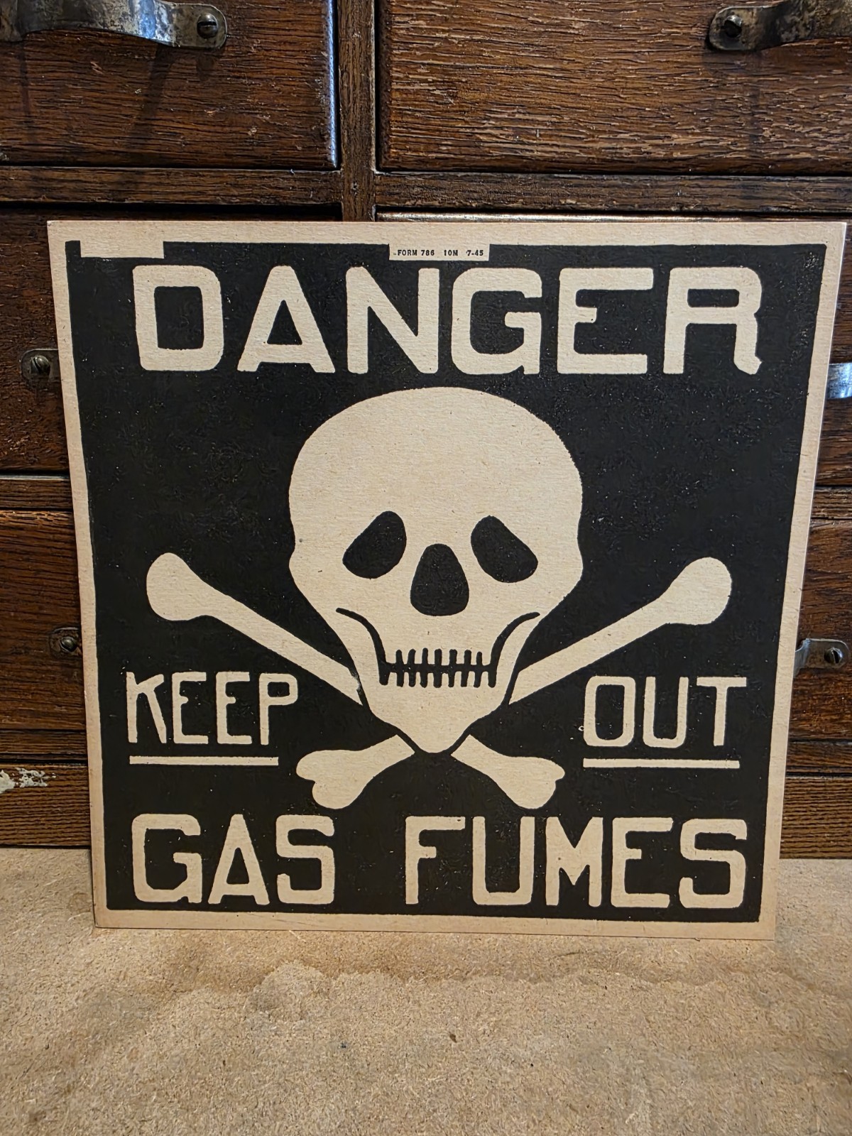🚨 Vintage SKULL -N- CROSSBONES Danger Sign ~ Original Deadstock 