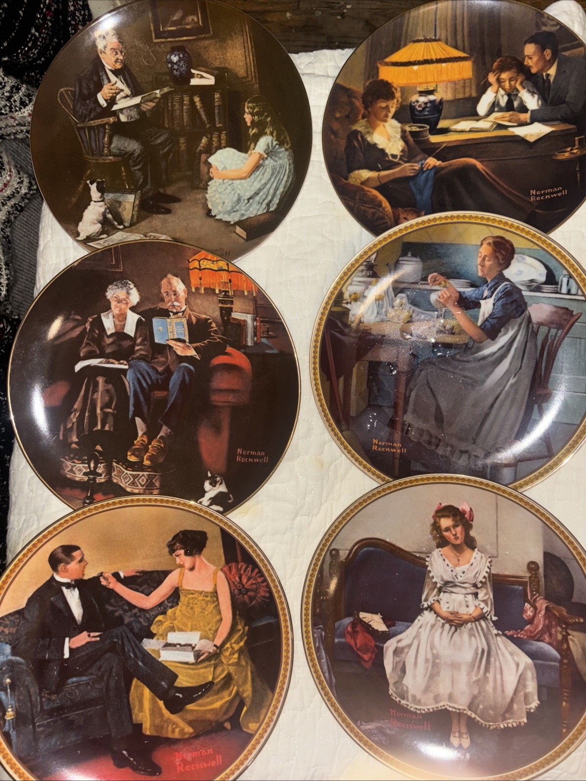The Edwin M Knowles Plate Collection Great Condition Please See Pics Set Of 6