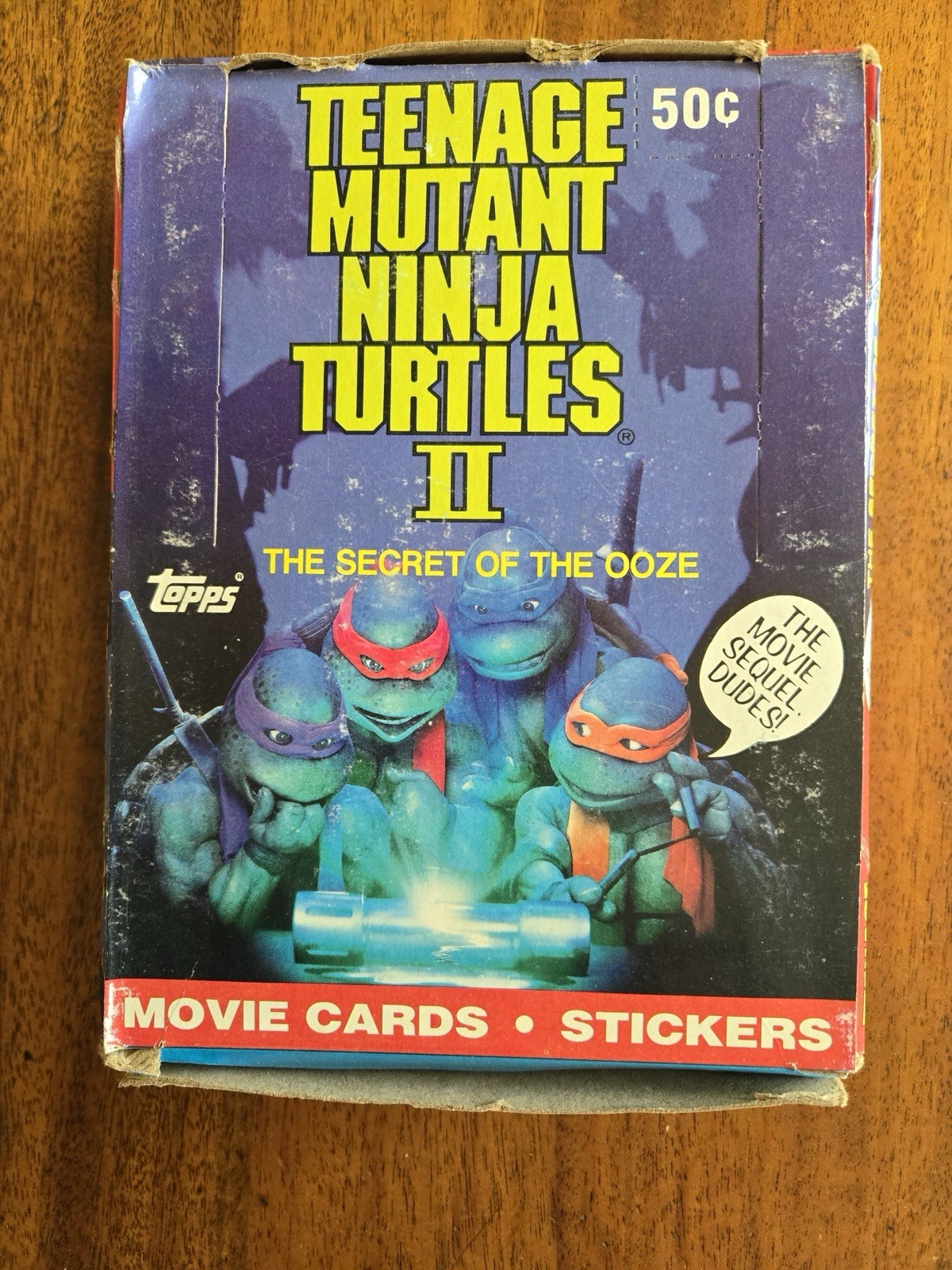 1991 Topps Teenage Mutant Ninja Turtles II Trading Card Box Full Wax Packs