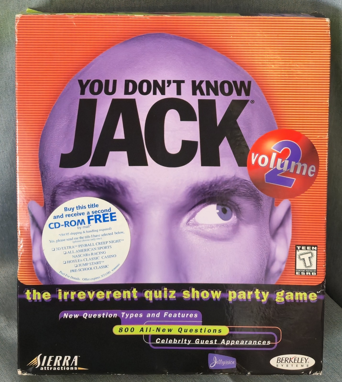 You Don't Know Jack Volume 2 - PC Big Box Trivia Game Win 95 New Factory Sealed