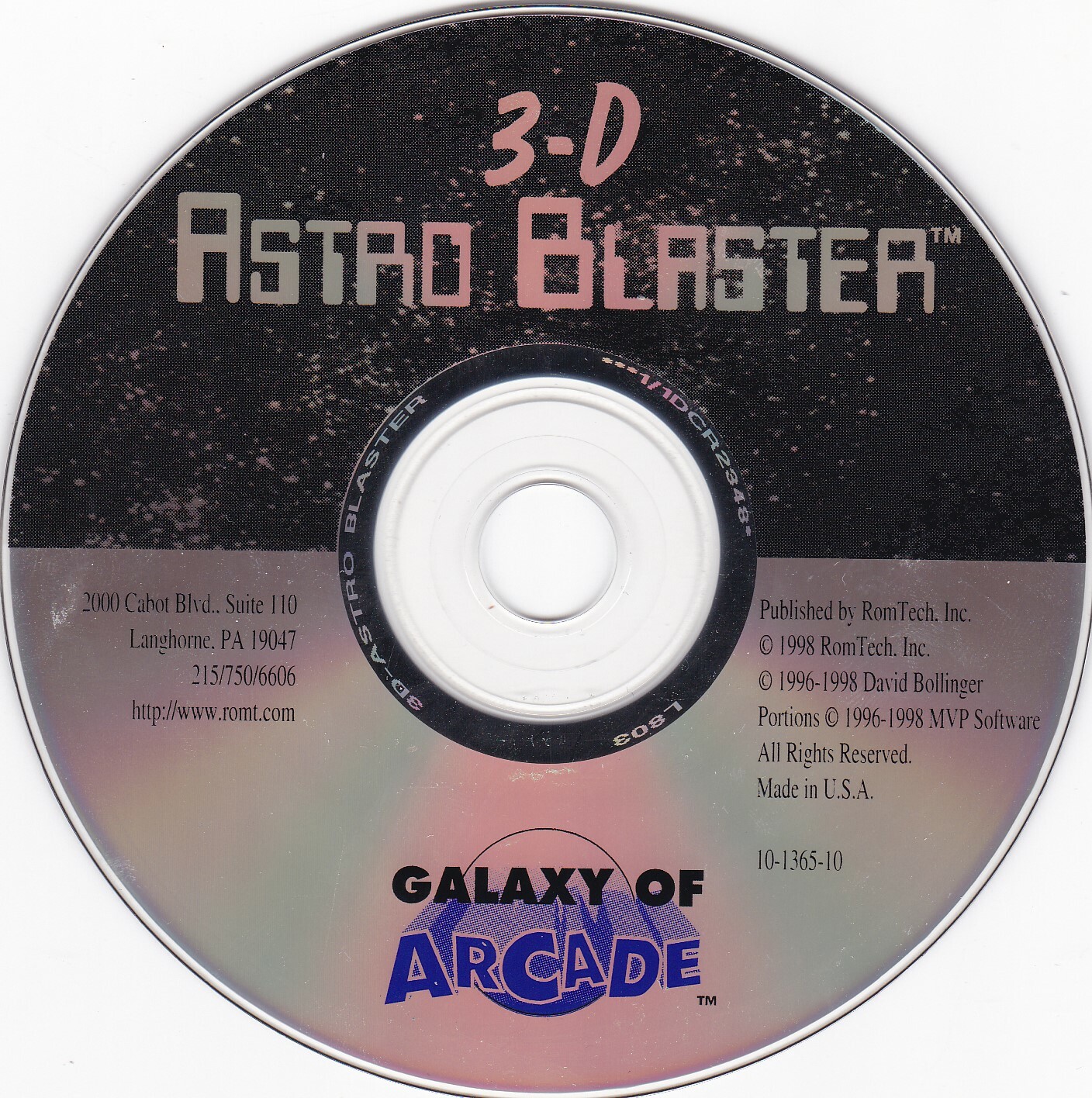 Vintage 3-D Astro Blaster (Galaxy of Arcade, 1998, RomTech) *DISC ONLY*