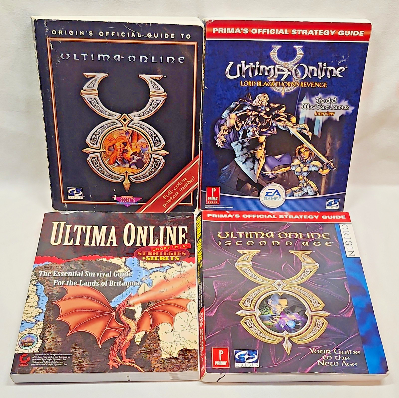 Prima Ultima Online Guide Lot w/ Map Posters - Second Age, Lord Blackthorn\'s