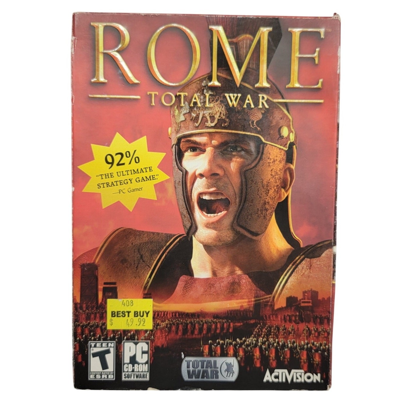 Rome Total War PC Game 2004 Big Box Complete New Sealed Discs Open Box