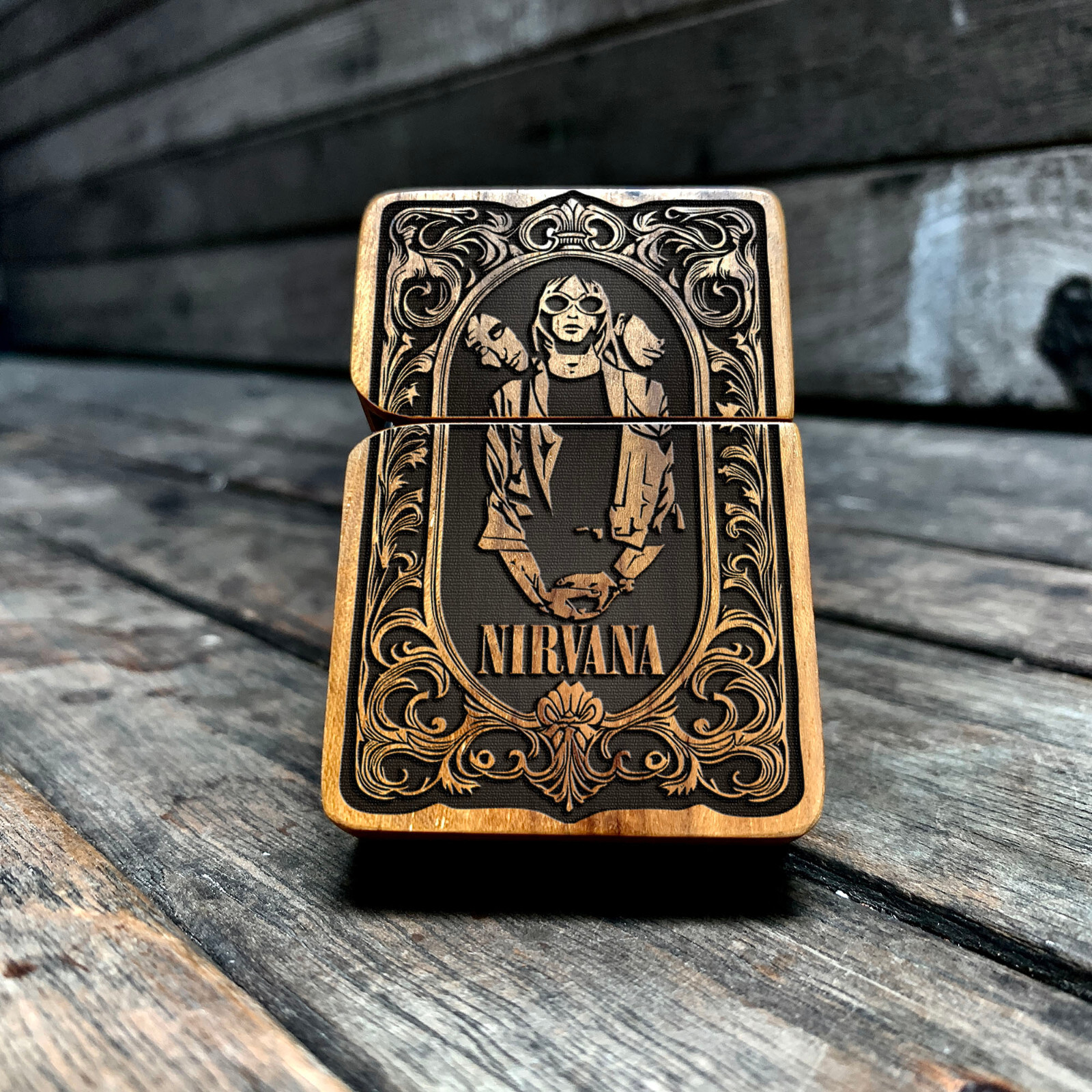 Nirvana | Engraved Lighter | Smoking Accessories | Cool Lighter | Handmade