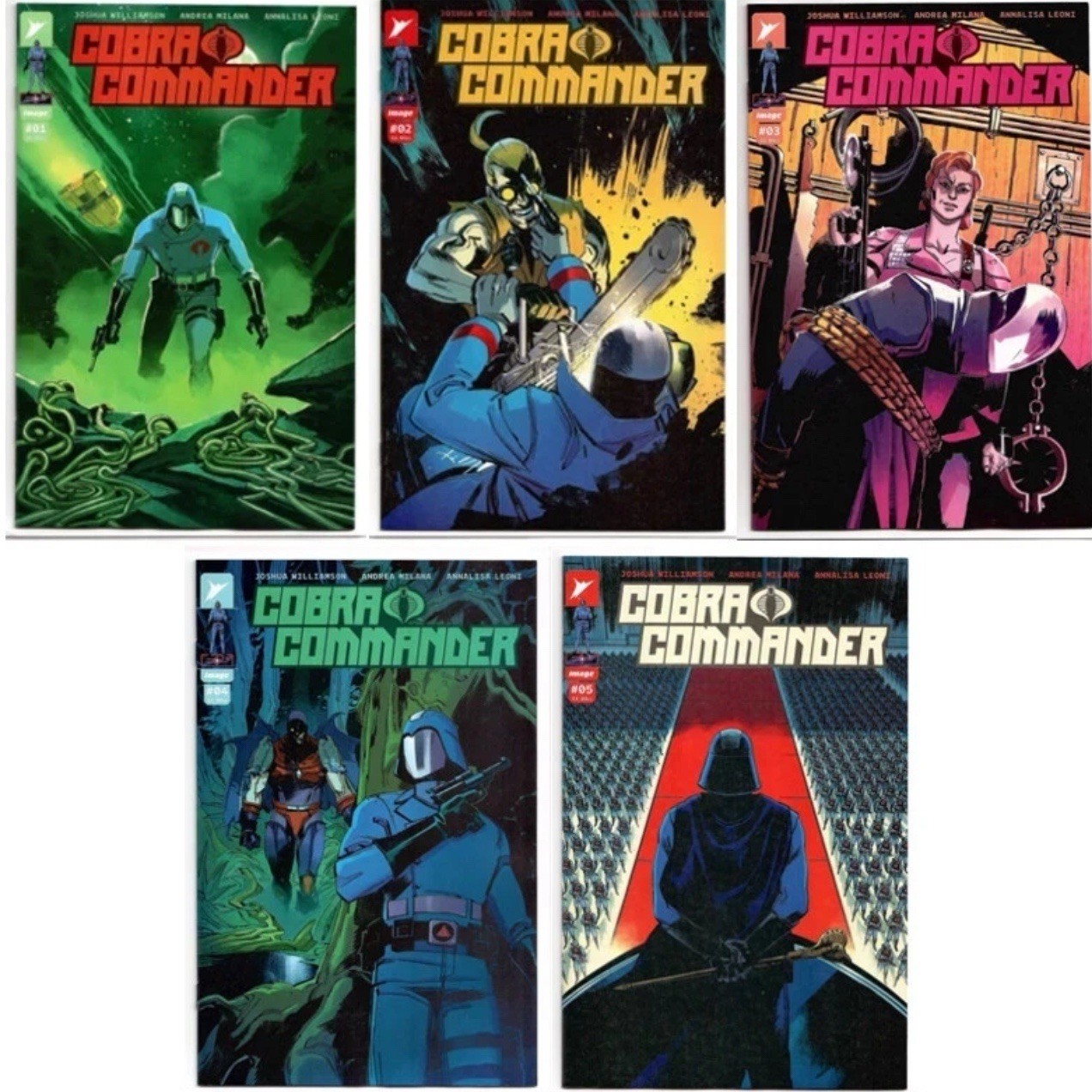 Cobra Commander #1 2 3 4 5 MAIN Cover A COMPLETE Set Lot 2023 2024