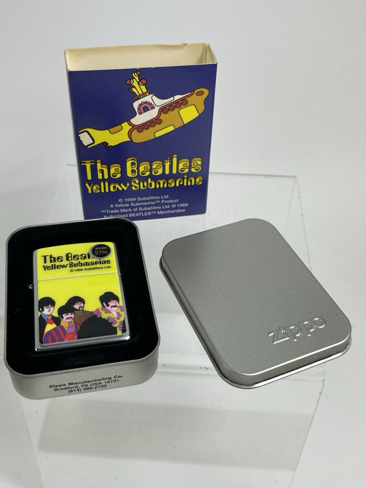 NEW IN BOX 2000 Beatles Zippo Lighter Yellow Submarine Animated Characters