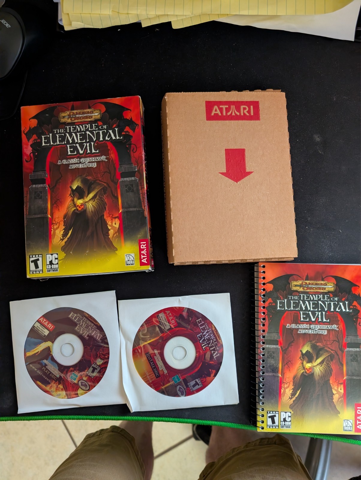 The Temple of Elemental Evil Greyhawk Adventures PC Game w Box, Manual D&D Atari