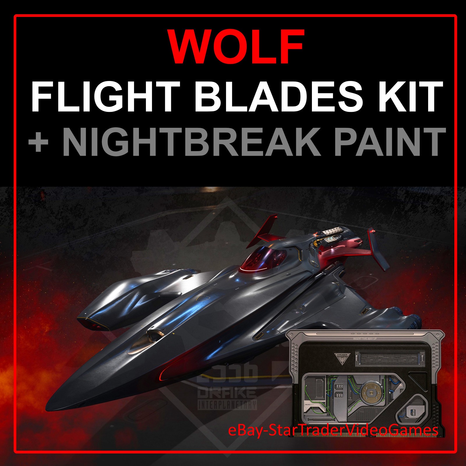 STAR CITIZEN - WOLF FLIGHT BLADES KIT + NIGHTBREAK PAINT