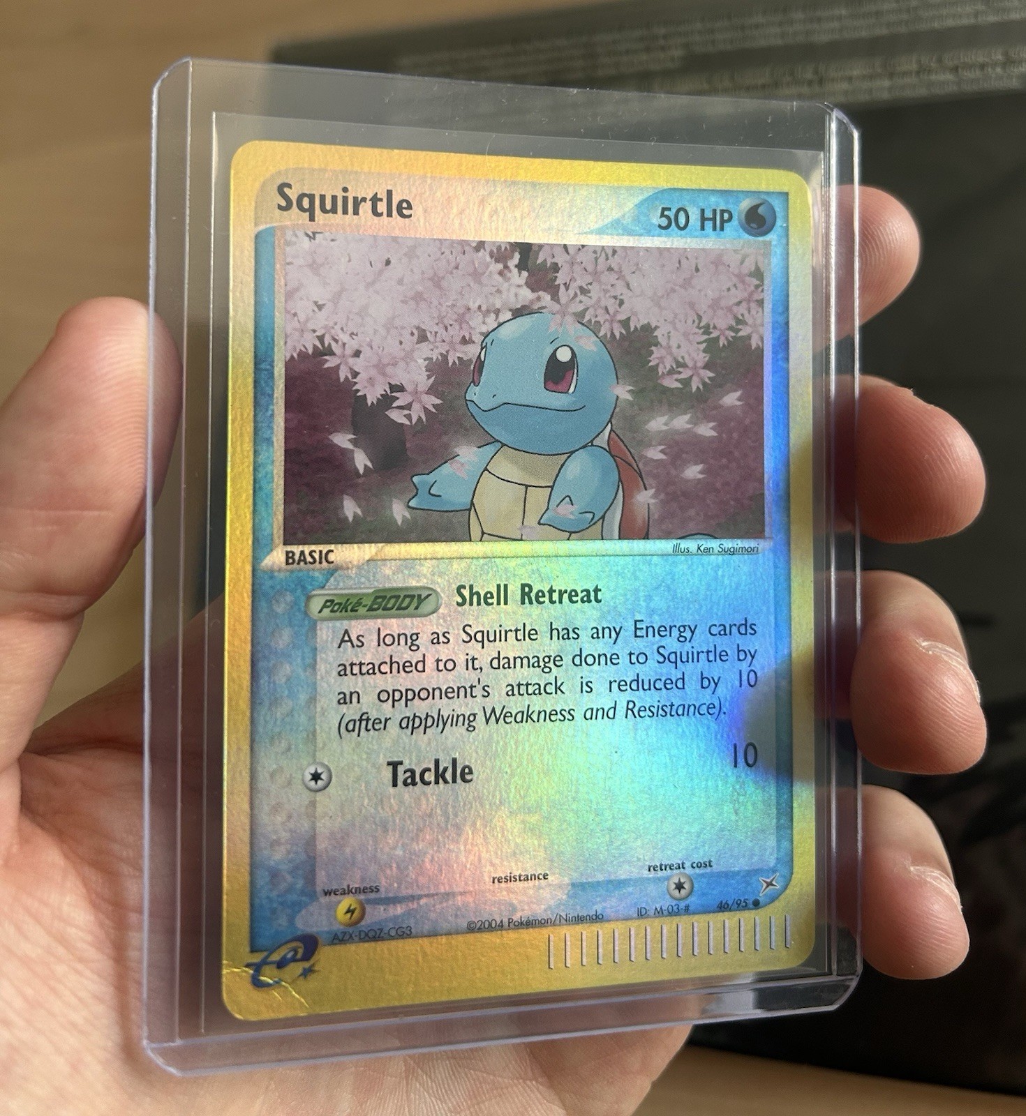 Nintendo Pokemon Squirtle Reverse Holo 46/95 50 HP English 2004