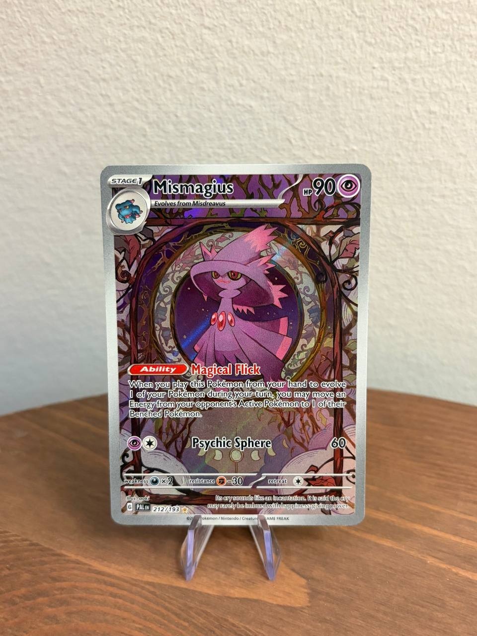Pokémon TCG Mismagius PAL 212/193 Paldea Evolved IR Illustration Rare Holo S&V