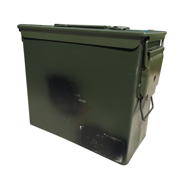 TALL 50 CAL GRADE 2 EMPTY AMMUNITION AMMO CAN - RARE