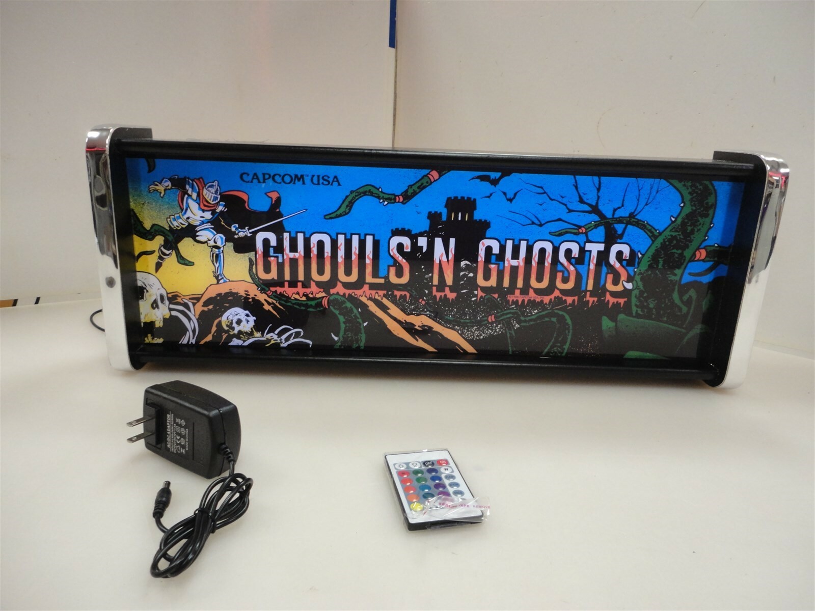 Ghouls N Ghosts Marquee Game/Rec Room LED Display light box